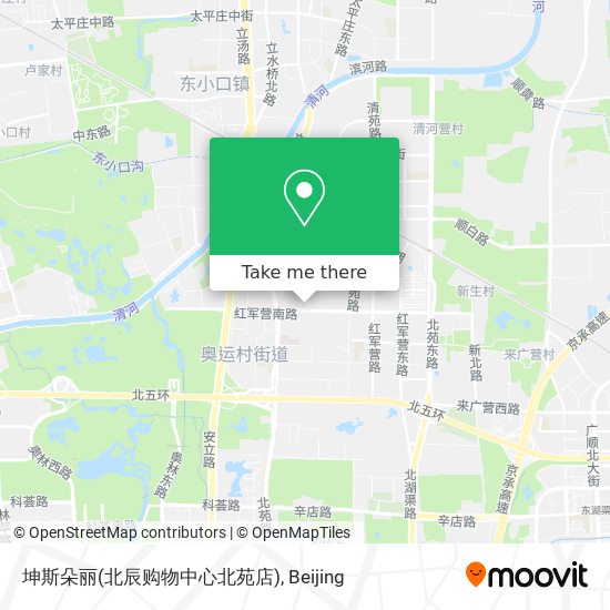 坤斯朵丽(北辰购物中心北苑店) map