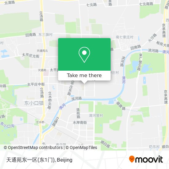 天通苑东一区(东1门) map