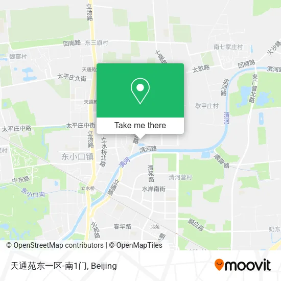 天通苑东一区-南1门 map