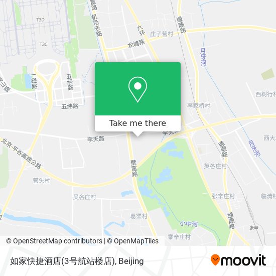 如家快捷酒店(3号航站楼店) map