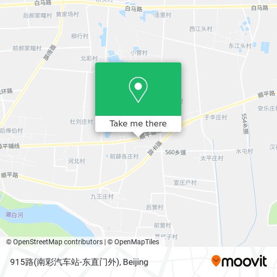 915路(南彩汽车站-东直门外) map