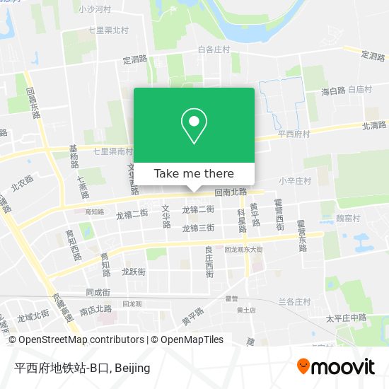 平西府地铁站-B口 map