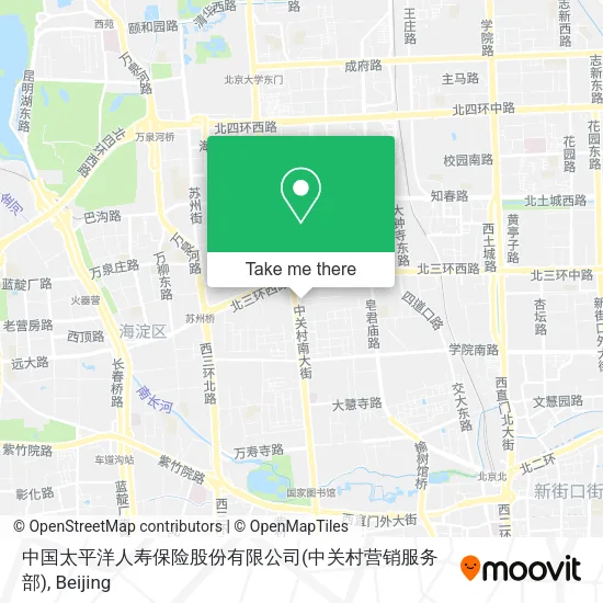 中国太平洋人寿保险股份有限公司(中关村营销服务部) map