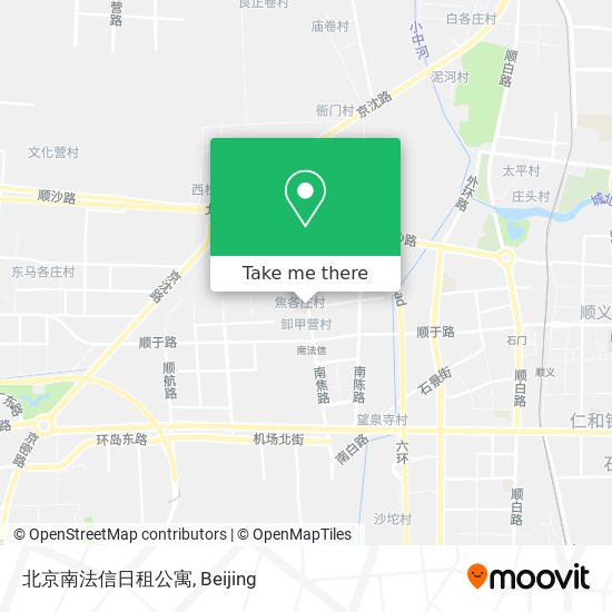 北京南法信日租公寓 map