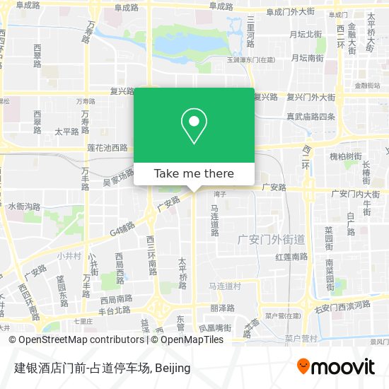 建银酒店门前-占道停车场 map