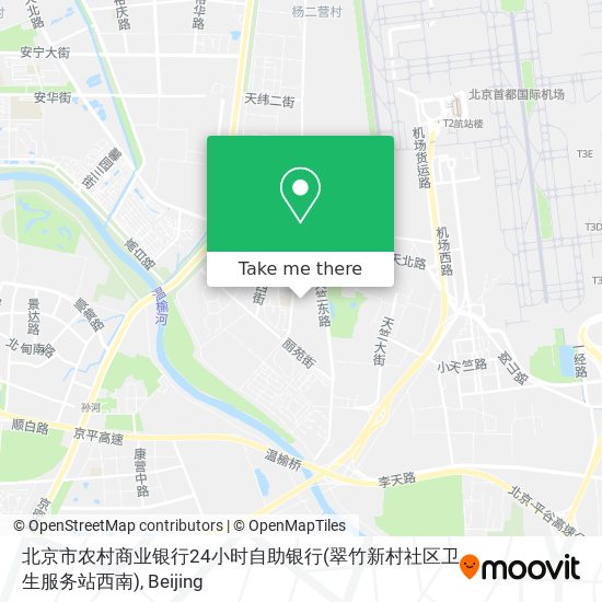 北京市农村商业银行24小时自助银行(翠竹新村社区卫生服务站西南) map