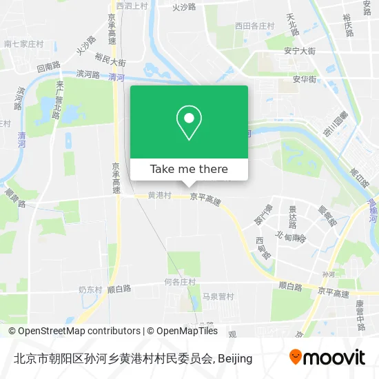 北京市朝阳区孙河乡黄港村村民委员会 map