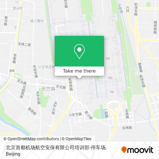 北京首都机场航空安保有限公司培训部-停车场 map