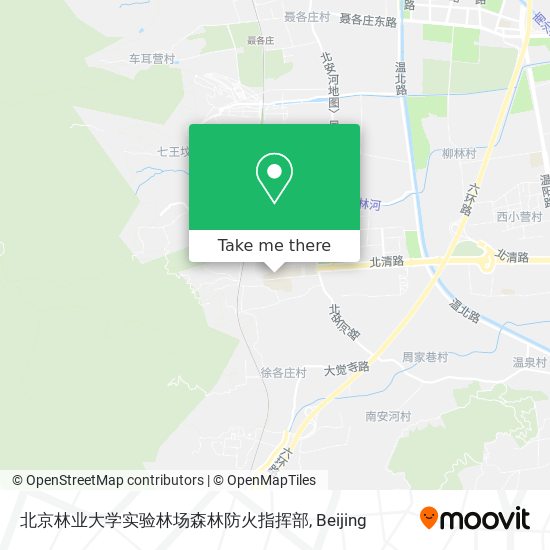 北京林业大学实验林场森林防火指挥部 map