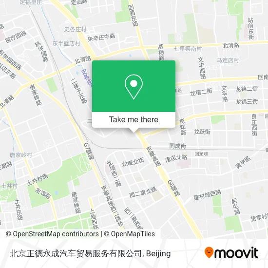 北京正德永成汽车贸易服务有限公司 map