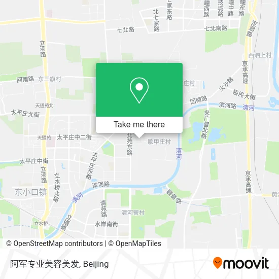 阿军专业美容美发 map