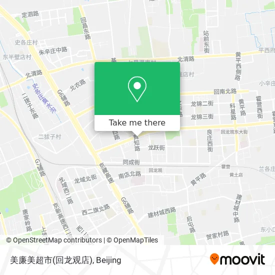 美廉美超市(回龙观店) map