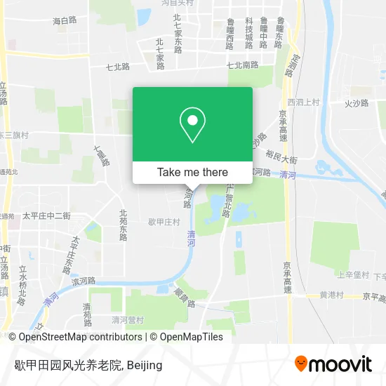 歇甲田园风光养老院 map