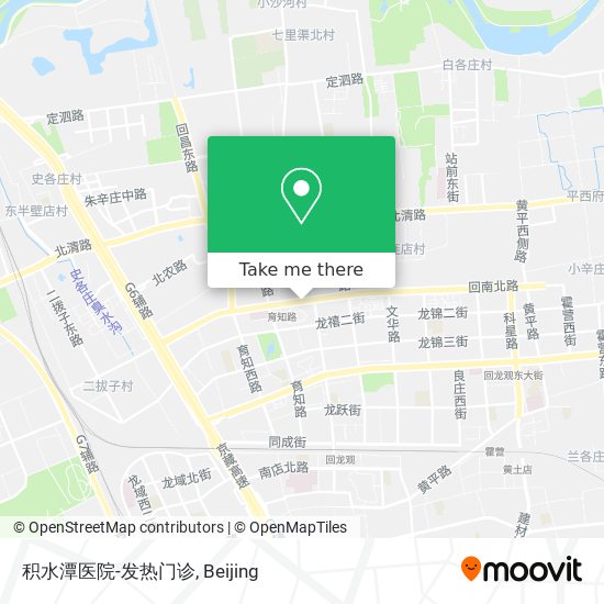 积水潭医院-发热门诊 map