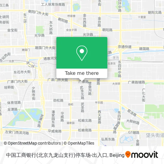 中国工商银行(北京九龙山支行)停车场-出入口 map