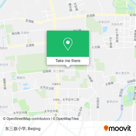 东三旗小学 map