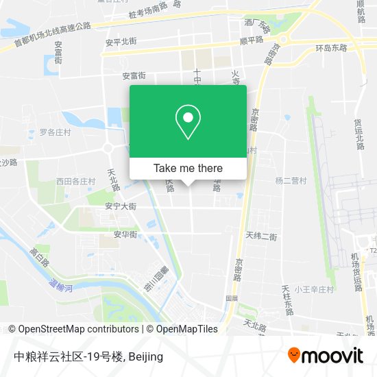 中粮祥云社区-19号楼 map
