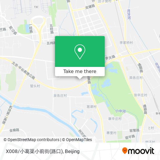 X008/小葛渠小前街(路口) map