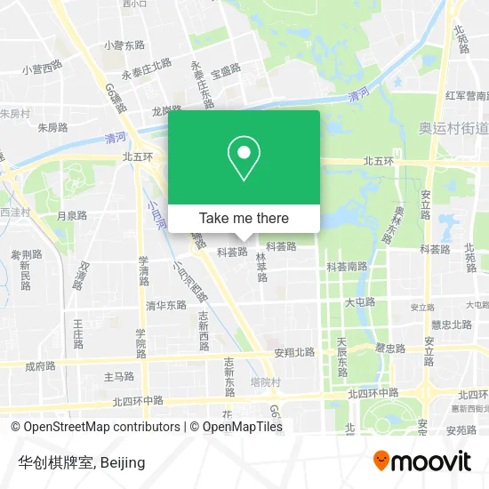 华创棋牌室 map