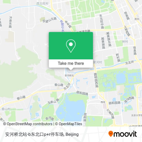 安河桥北站-b东北口p+r停车场 map
