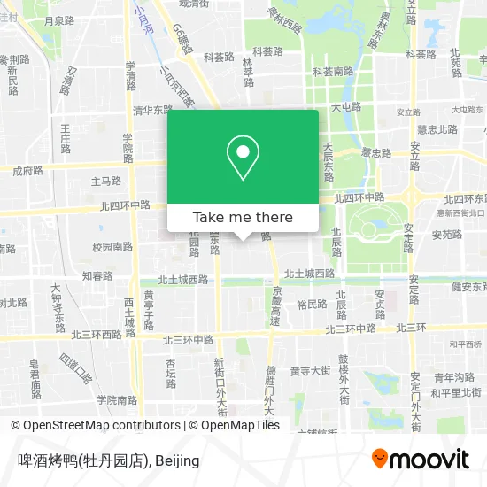 啤酒烤鸭(牡丹园店) map