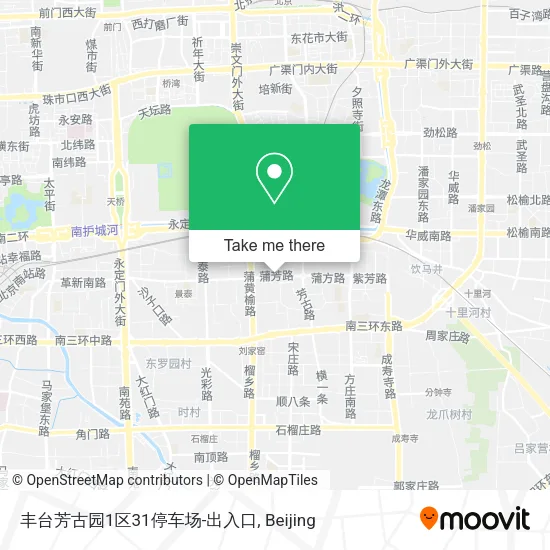 丰台芳古园1区31停车场-出入口 map