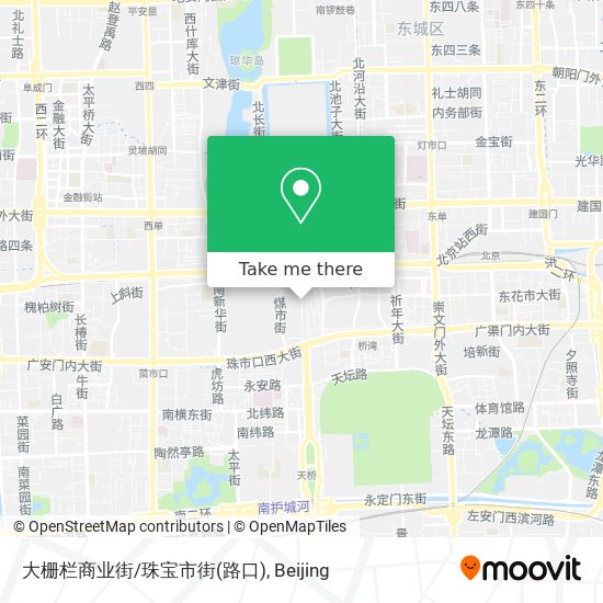 大栅栏商业街/珠宝市街(路口) map