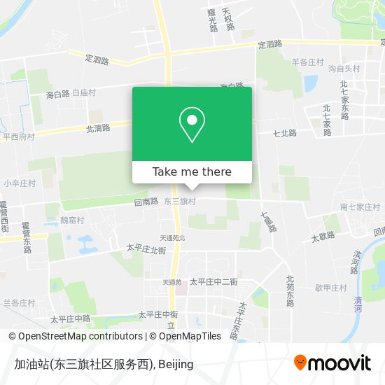 加油站(东三旗社区服务西) map