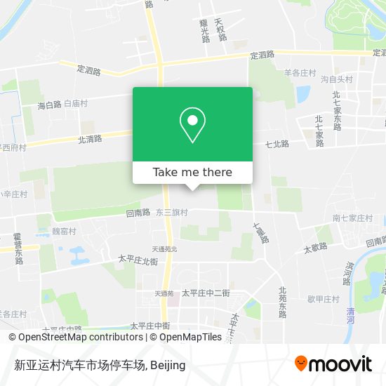 新亚运村汽车市场停车场 map