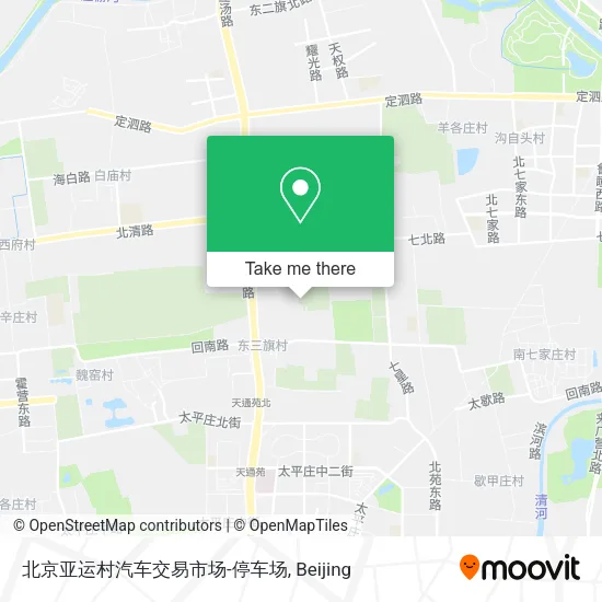 北京亚运村汽车交易市场-停车场 map