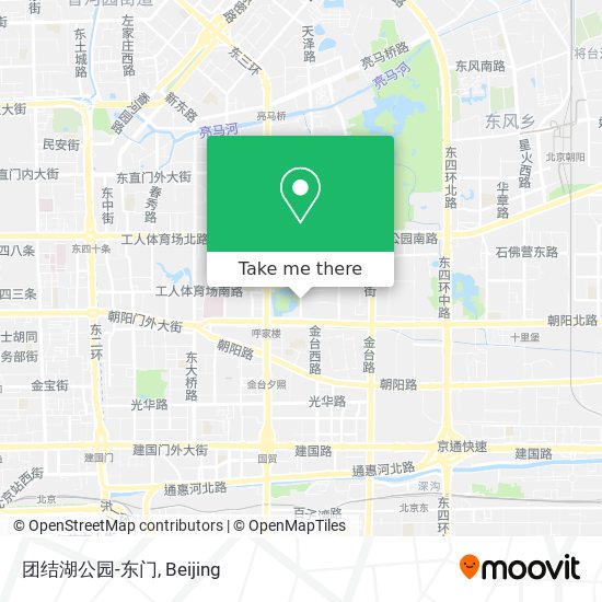 团结湖公园-东门 map