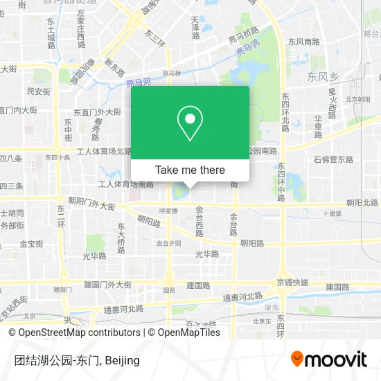 团结湖公园-东门 map