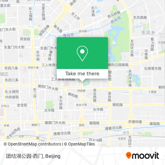 团结湖公园-西门 map