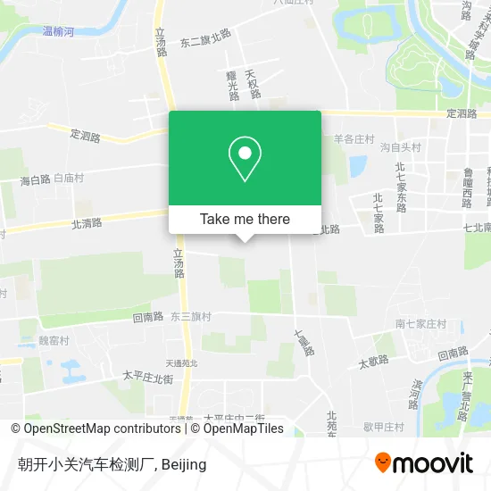 朝开小关汽车检测厂 map