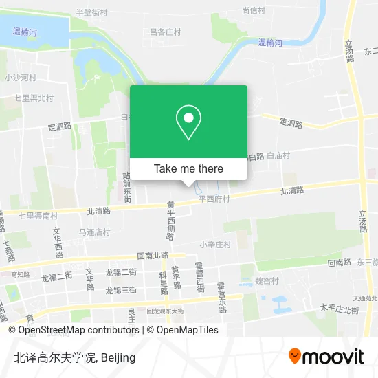 北译高尔夫学院 map