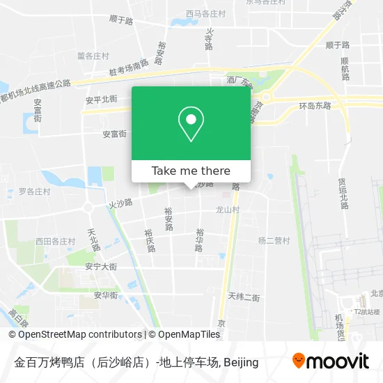 金百万烤鸭店（后沙峪店）-地上停车场 map