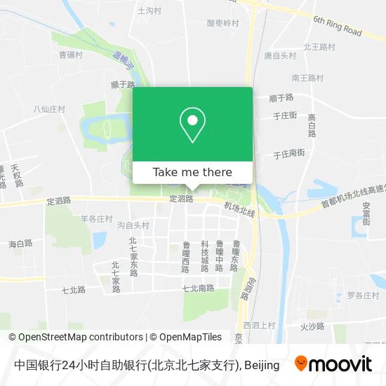 中国银行24小时自助银行(北京北七家支行) map