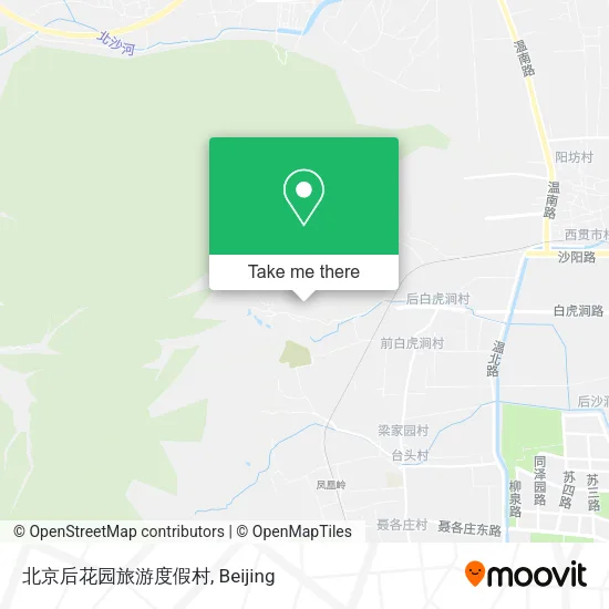 北京后花园旅游度假村 map