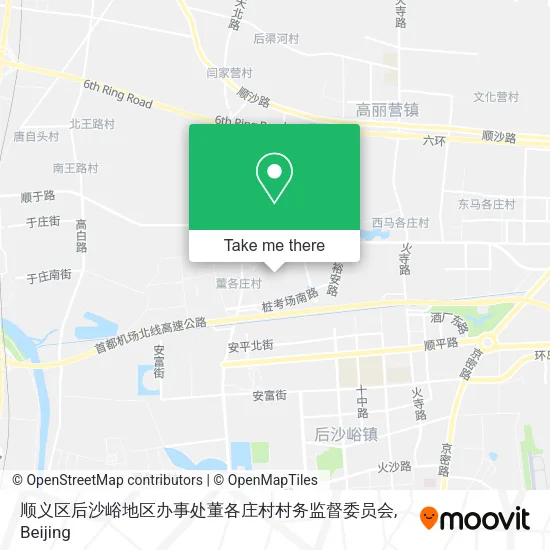 顺义区后沙峪地区办事处董各庄村村务监督委员会 map