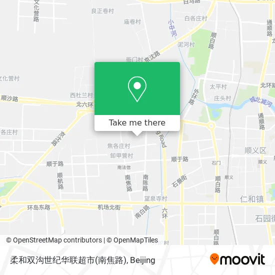 柔和双沟世纪华联超市(南焦路) map
