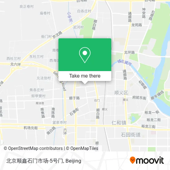 北京顺鑫石门市场-5号门 map