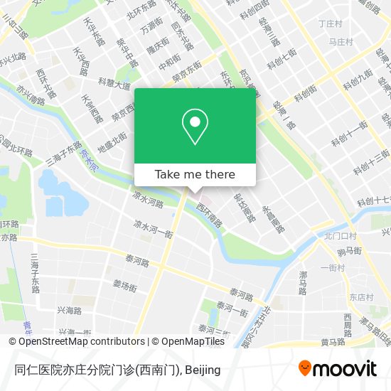 同仁医院亦庄分院门诊(西南门) map