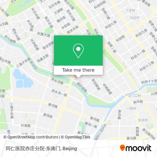 同仁医院亦庄分院-东南门 map