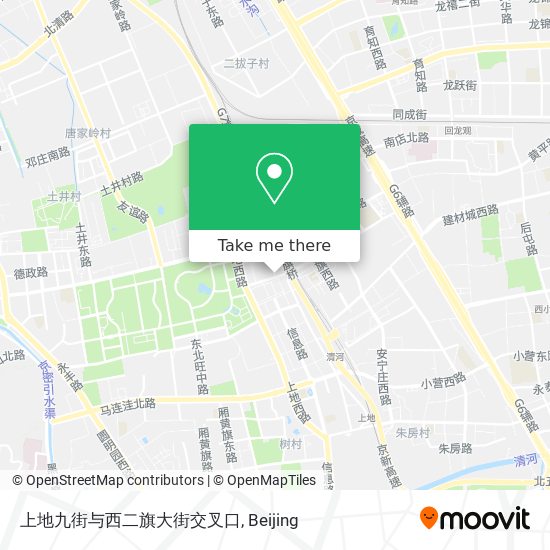 上地九街与西二旗大街交叉口 map