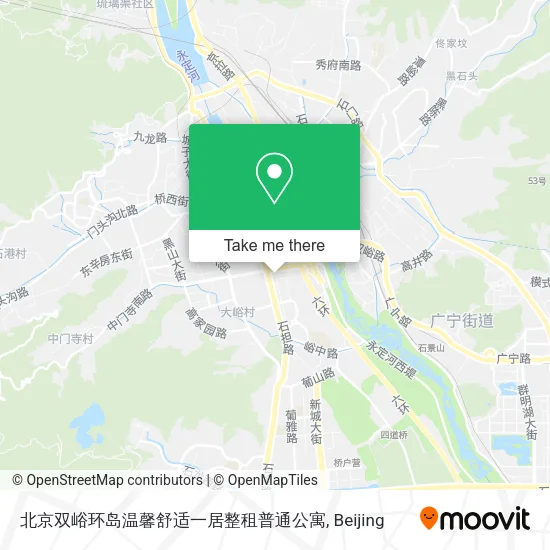 北京双峪环岛温馨舒适一居整租普通公寓 map