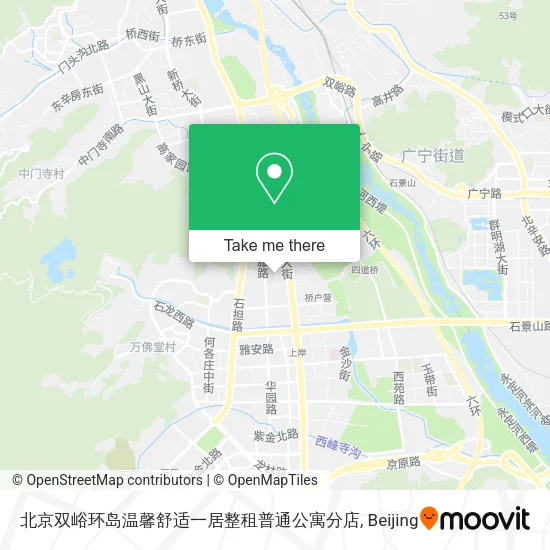 北京双峪环岛温馨舒适一居整租普通公寓分店 map