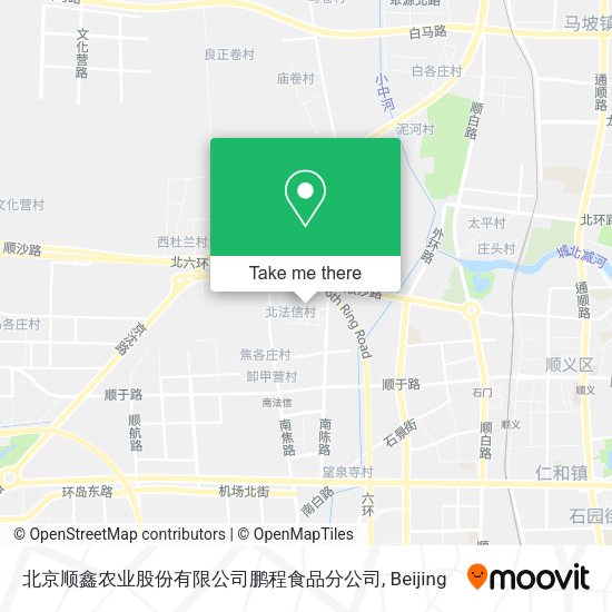 北京顺鑫农业股份有限公司鹏程食品分公司 map