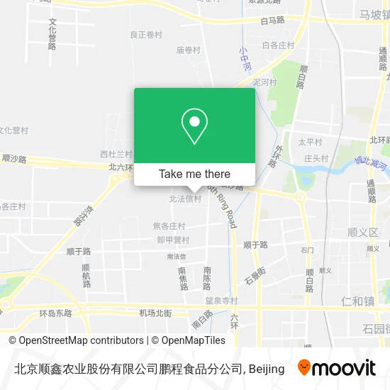 北京顺鑫农业股份有限公司鹏程食品分公司 map
