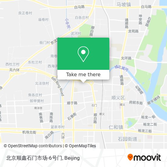 北京顺鑫石门市场-6号门 map