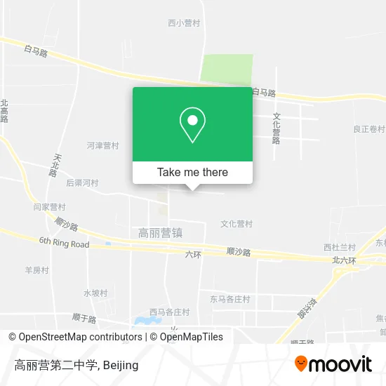 高丽营第二中学 map
